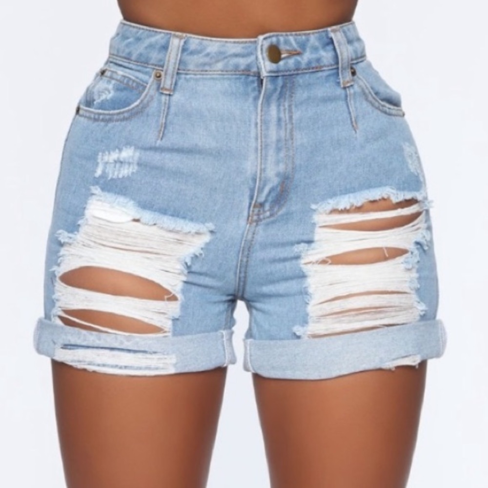 Fashion Nova Distressed Shorts NWOT